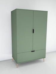 Szafa dwudrzwiowa ESTELLA z szufladą Dymiona Zieleń