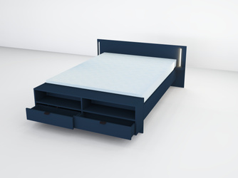 Łóżko ESTELLA Led Granatowy