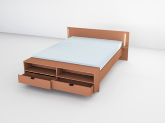 Łóżko ESTELLA Led Głębia Sahary