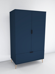 Szafa dwudrzwiowa ESTELLA  z szufladą Granatowa