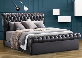 Łóżko Emma 180x200 cm Beżowe